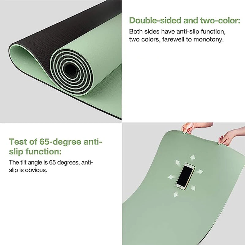 Premium Non-Slip TPE Yoga Mat – Extra Durable & Sweatproof