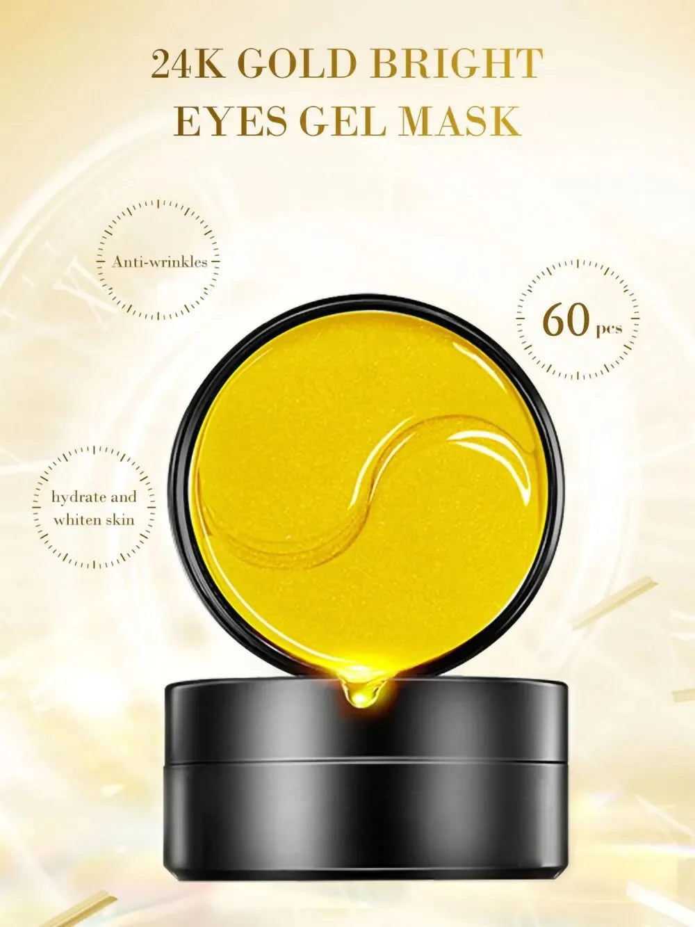 GlowEyes Gold Collagen Eye Masks – Revive, Hydrate, and Brighten!