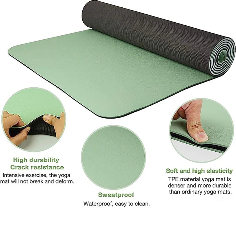 Premium Non-Slip TPE Yoga Mat – Extra Durable & Sweatproof