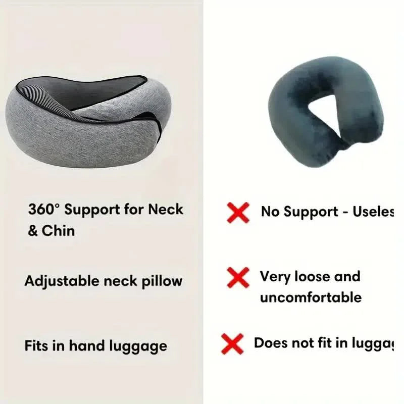 ElevateTravel™ Memory Foam Neck Pillow