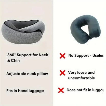 ElevateTravel™ Memory Foam Neck Pillow