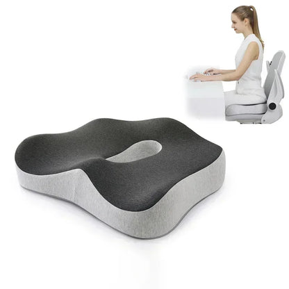 ErgoComfort Memory Foam Seat & Lumbar Cushion – Ultimate Support for Office & Car!